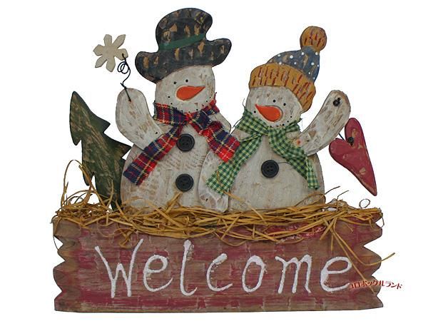 ✩クリスマスリース＆アイアン製リーススタンドのセット☆&スノーマンのオブジェ c-0124.jpg