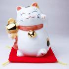 招き猫☆陶器置物「福槌」