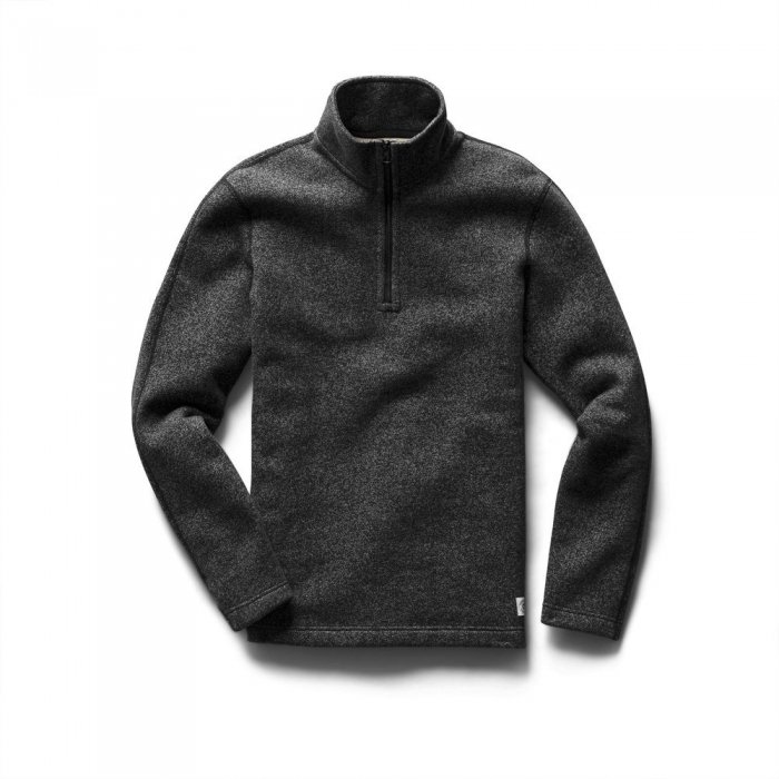 black half zip pullover