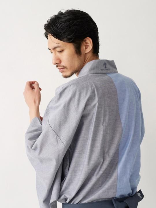 和ROBE / MULTI-COLOR YUKATA / BLUE GRAY