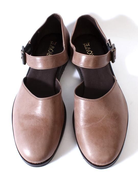 TROVE / LEAF LEATHER SHOES / GRAY BROWN