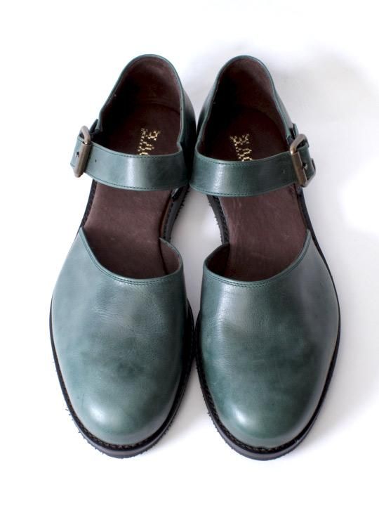 TROVE / LEAF LEATHER SHOES / GREEN