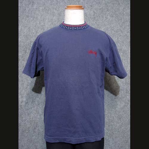 古着 黒タグstussyステューシーtシャツ 80年代アメリカ製リブ柄 Mサイズ 古着 通販 ビンテージ Chum Online Shop 古着屋 チャム