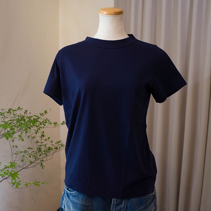 ホームスパン天竺半袖Tシャツ #ネイビー- ミナペルホネン正規取扱店リントータルファッションプレイス