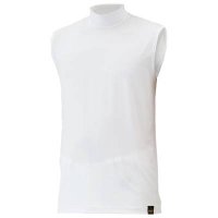 ZETT ゼット　ハイネックノースリーブ 　ライトフィットアンダーシャツ（カラー【1100】ホワイト）
