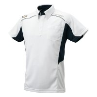 SSK Proedgeボタンダウンポロシャツ（カラー【1070】ホワイト×ネイビー）