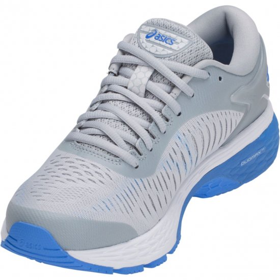 ASICS アシックス　レディース ランニングシューズ GEL-KAYANO 25 （カラー【022】MID GREY/BLUE COAST） -  スポーツ用品の総合通販　オーゾネ