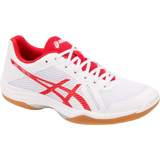 アシックス（asics）レディース バレーボールシューズ GEL-TACTIC（カラー【143】WHITE/CLASSIC RED） -  スポーツ用品の総合通販　オーゾネ