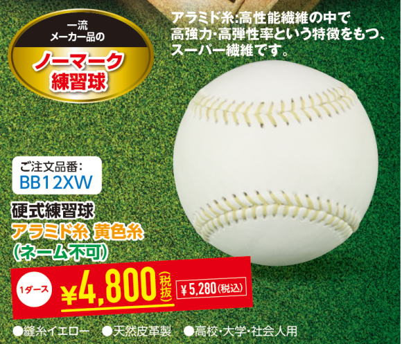 硬式 新球 未使用備品 10球