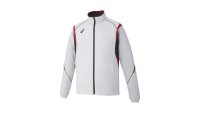 アシックス　トレーニングジャケット（カラー【100】ホワイト×レッド）