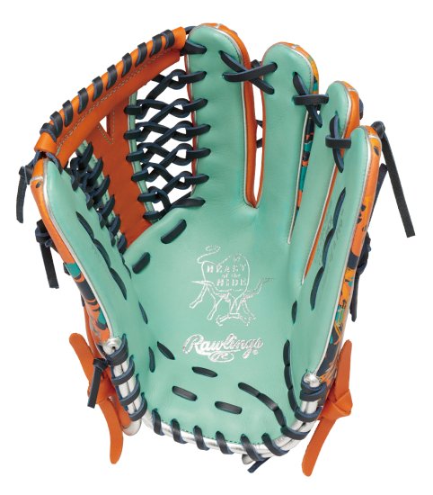 Rawlings ローリングス　HOH CRUSH THE STONE 軟式グラブ（外野手用）（カラー【MINT/ORG】ミント/オレンジ） -  スポーツ用品の総合通販　オーゾネ