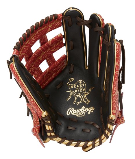 Rawlings ローリングス　HOH PAISLEYシリーズ 軟式グラブ（オールラウンド用）（カラー【B/SC】ブラック/ブラック） -  スポーツ用品の総合通販　オーゾネ