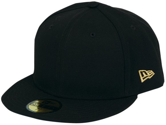 ニューエラ Basic 59FIFTY（カラー【BM】ブラック×メタリックゴールド