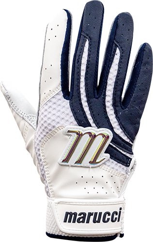 marucci マルチ　女性用 MED ALLION FASTPHITCH BATTING GLOVES  バッティング手袋（softball）（カラー【NB】ホワイト/ネイビー） - スポーツ用品の総合通販　オーゾネ