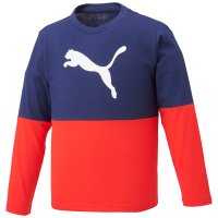 <img class='new_mark_img1' src='https://img.shop-pro.jp/img/new/icons19.gif' style='border:none;display:inline;margin:0px;padding:0px;width:auto;' />PUMA プーマ　LS Tシャツ ジュニア（カラー【06】ピーコート）