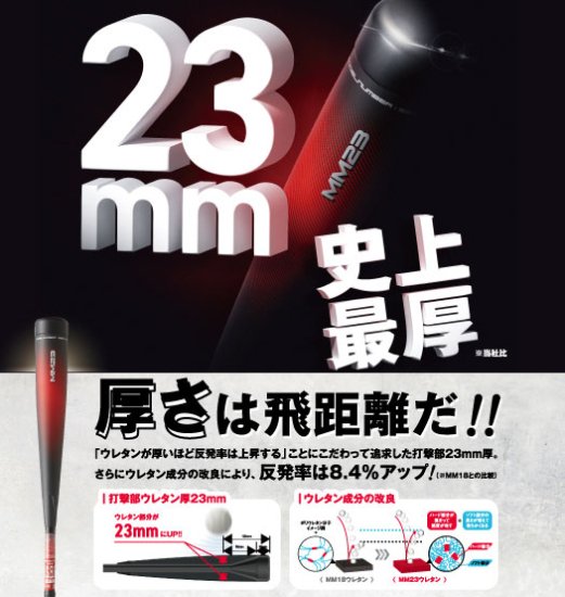 SSK エスエスケイ　一般軟式バット FRP製 カーボン MM23 - スポーツ用品の総合通販　オーゾネ