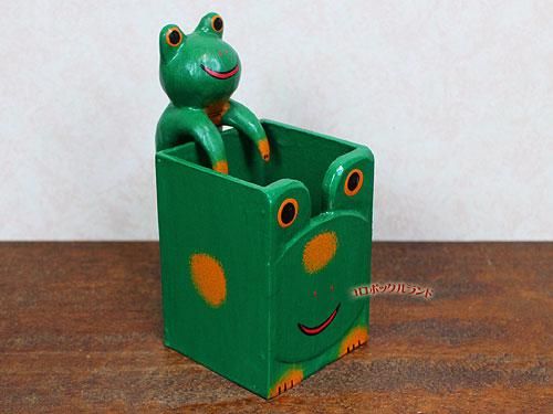 ペンスタンド かえる アメリカン カントリー雑貨のコロボックルランド ペンスタンド かえる アメリカン カントリー雑貨のコロボックルランド