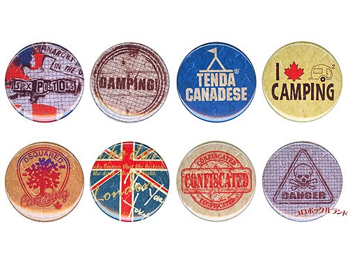 ビンテージスタイル缶バッジセット - アメリカン＆カントリー雑貨のコロボックルランド