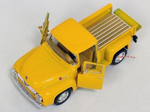 北箱　FordF-100 PickUpミニカーイエロートラックミニカー容器入り 北箱 FordF-100 PickUpミニカーイエロートラックミニカー容器