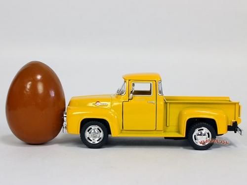 北箱　FordF-100 PickUpミニカーイエロートラックミニカー容器入り 北箱 FordF-100 PickUpミニカーイエロートラックミニカー容器