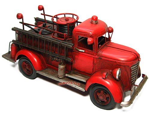 ブリキ 車 消防車 ヨーロッパ おもちゃ 乗り物 - ビンテージ