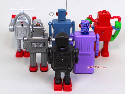 レトロロボット６個セット - アメリカン＆カントリー雑貨の 