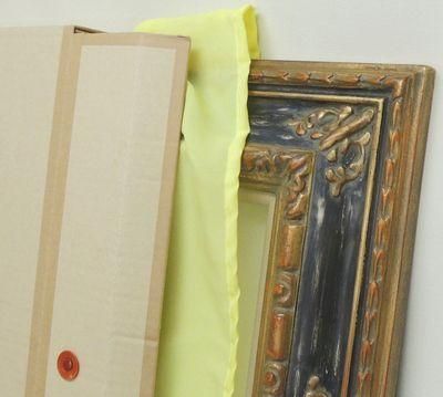 ハープ 金＋黒緑 F25 高級油彩額縁 アクリル板仕様 同志舎 受注