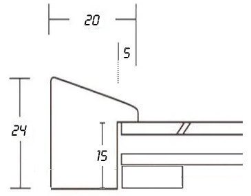 L-SHA-20 太子 ミガキ仕上げ 木製デッサン額縁 アクリル板仕様 - 額縁 - 激安通販 | 額のまつえだ / 油彩・水彩・デッサン額縁専門店