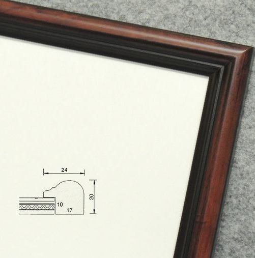 D772 セピア 30cm角額縁 正方形 (30角：300×300mm) 木製フレーム