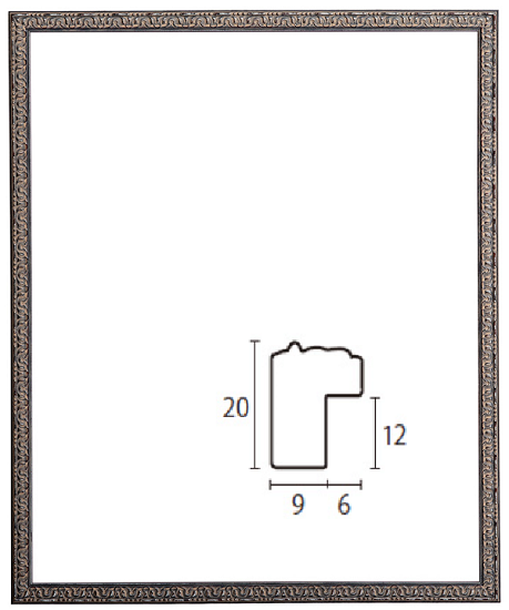 木製 ジュリエット 銀黒 30角 アンティーク調のフレーム 額縁 激安通販 額のまつえだ 油彩 水彩 デッサン額専門店