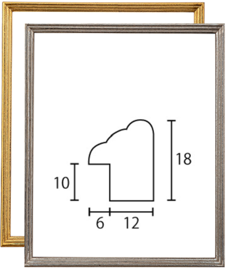 木製 シルビア 金 銀 色紙サイズ エレガントでシンプルな細型フレーム 22年廃番予定 額縁 激安通販 額のまつえだ 油彩 水彩 デッサン額縁専門店