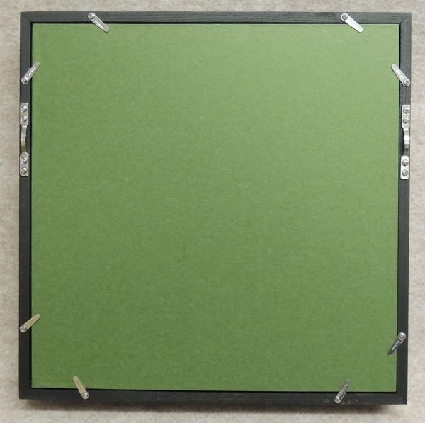 細角箱15 黒 S4号 (333×333mm) アクリルガラス仕様 油彩額縁