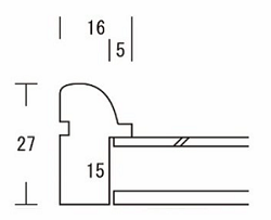 木製】珠クレタ F6マット付き※ 水彩F6 デッサン額縁 アクリル板仕様 - 額縁 - 激安通販 | 額のまつえだ / 油彩・水彩・デッサン額縁専門店