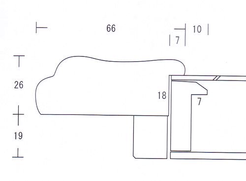 糸巻(マットなし) 根来 F10号 油彩額縁 表面保護アクリル仕様 - 額縁