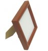 木製かまぼこ型　ブラウン　10センチ角額　スタンド付　SP包装　アウトレット品　木製MDF
