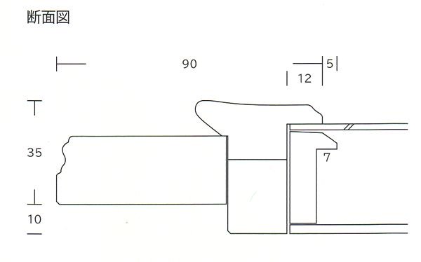 油額〕油絵額・キャンバス額・金の油絵額・銀の油絵額 P8号(455×333mm