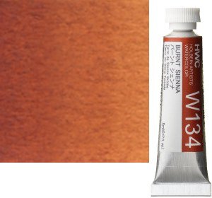 透明水彩絵具 5ml W134 バーント シェンナ ホルベイン HWC (A) - 額縁