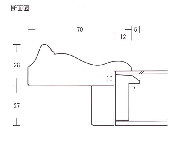 飛鳥マットなし スターダスト F4 日本画・油彩額縁 アクリル仕様