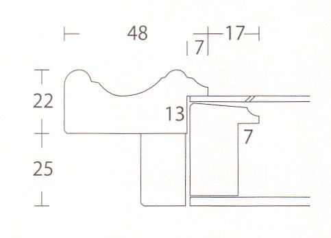 マイン アンティークホワイト F6号 410×318mm油彩額縁 アクリル仕様