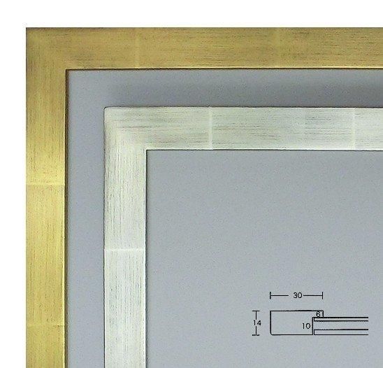 フランス製金額縁付 金登美画家 水彩画
