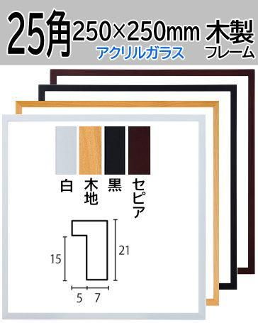 D771 白/ホワイト 25角 デッサン額縁 木製フレーム 正方形