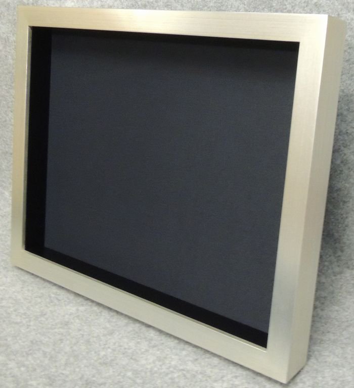 角箱 銀 S6号(正方形) 410×410mm 油彩額縁 表面保護：アクリル 木製