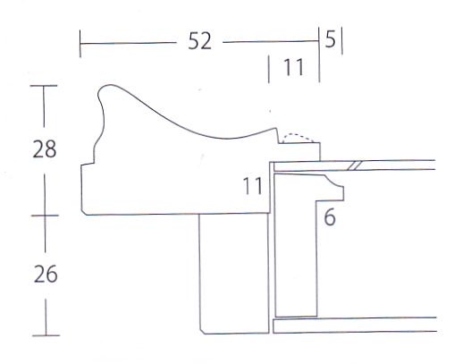 裾野マットなし F10号 油彩額縁 アクリル板仕様 - 額縁 - 激安通販 | 額のまつえだ / 油彩・水彩・デッサン額縁専門店