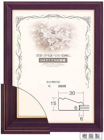 ネオ光輝(0142) OA-A3 賞状額縁 樹脂製 420×297mm OA額 - 額縁 - 激安