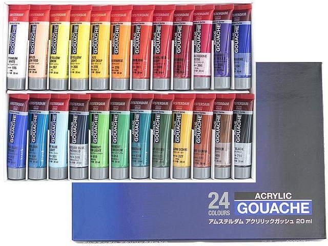 アムステルダム アクリリックガッシュ (20ml) 24色セット AAG-24