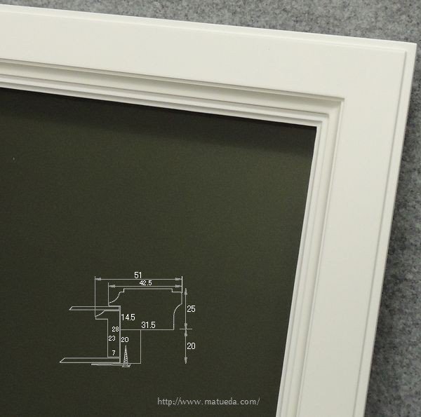 A260 白 F3号 273×220mm 油彩額縁 (f3) アクリル仕様 - 額縁 - 激安