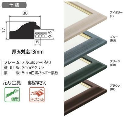 MB-K36M 八〇(太子判) 287×378mm アクリル板付デッサン額縁 - 額縁 