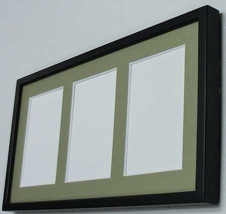 D816 黒 はがき3つ窓 40×20 松葉 木製フレーム - 額縁 - 激安通販 | 額