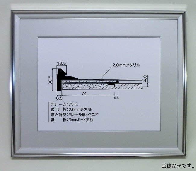 回廊55 金 F20号 727×606mm 油彩額縁 木製 アクリル板仕様