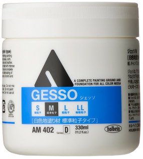 ジェッソM (標準粒子：15～20μ) 330ml AM402 ポリ容器入り ホルベイン